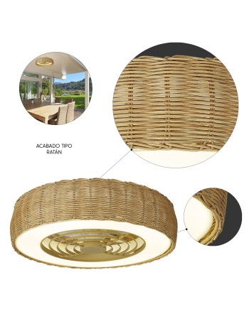 KILIMANJARO MINI * PLAFÓN / VENTILADOR - RATAN